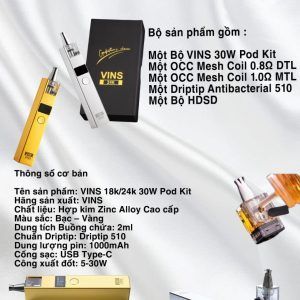 VINS 30W Pod Kit 18k 24k